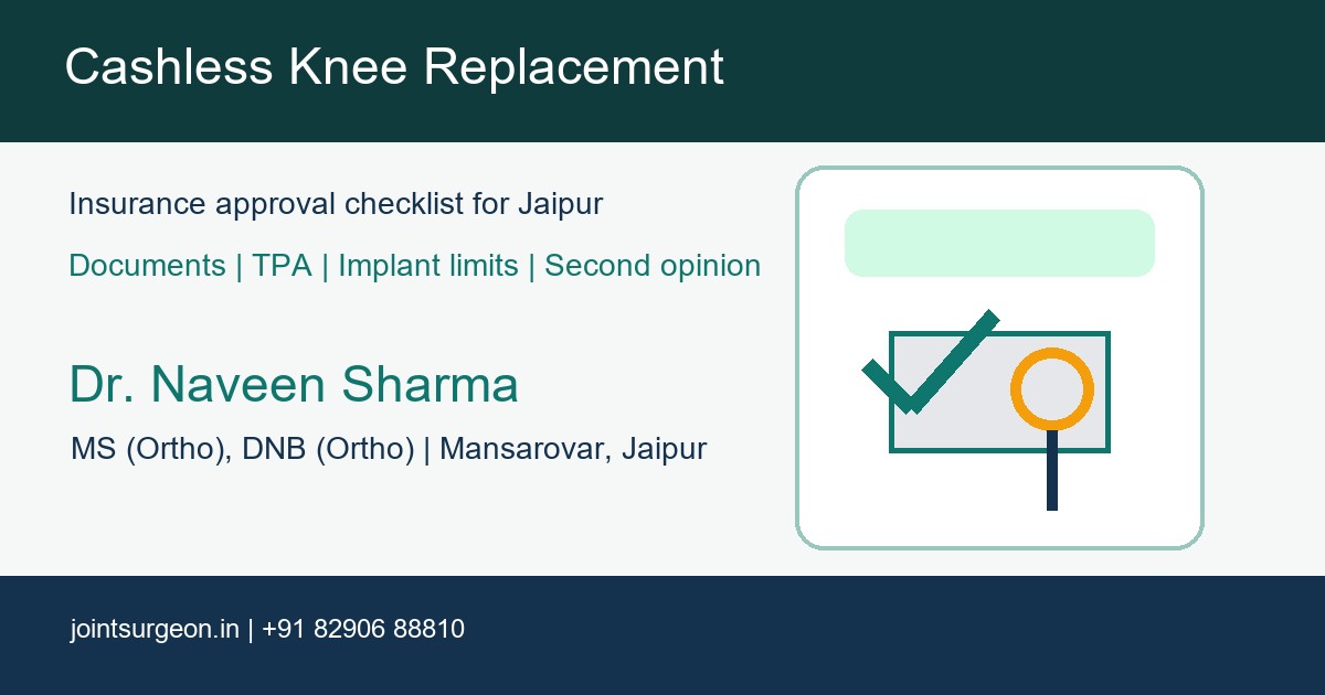 Cashless Knee Replacement Jaipur: 2026 Guide